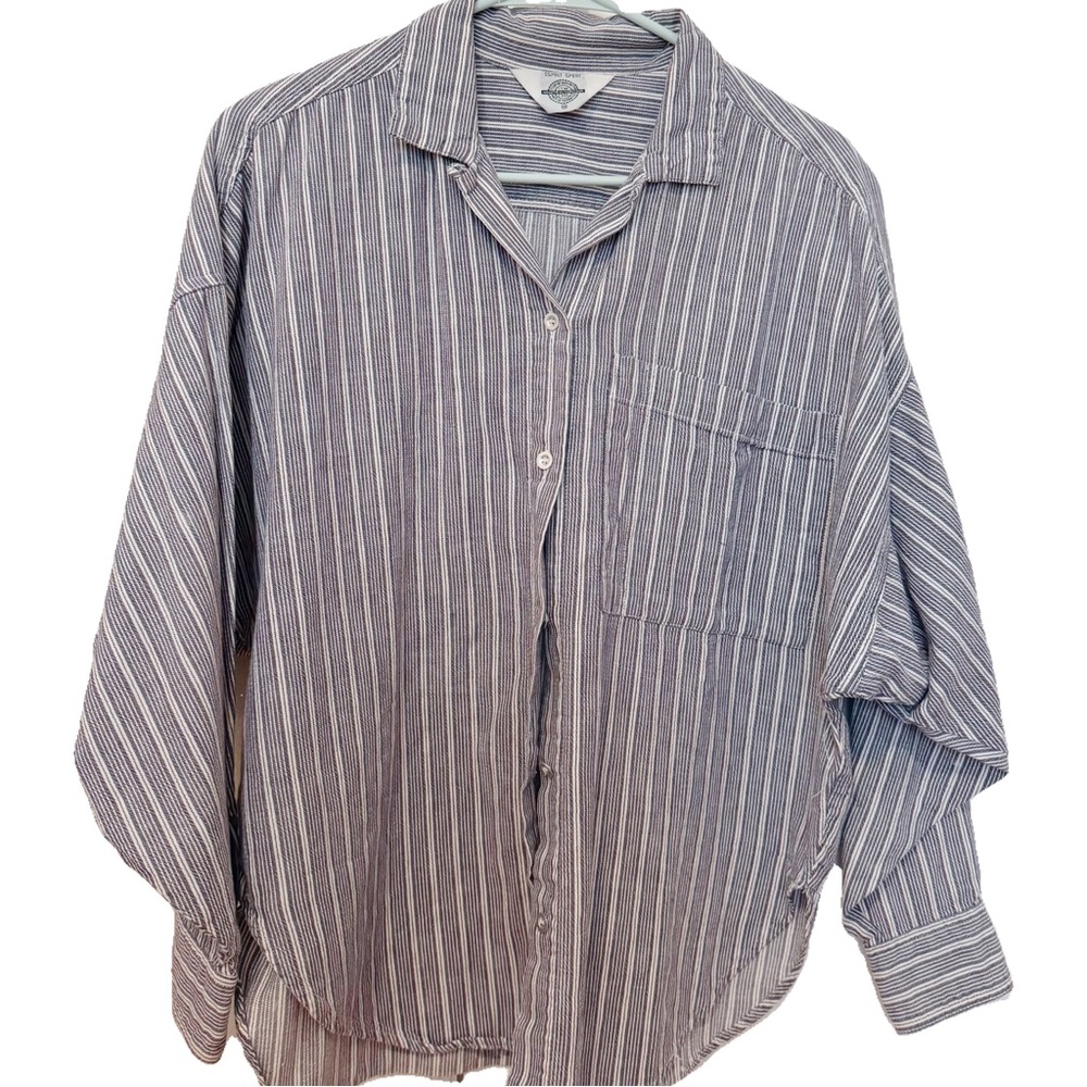 Striped button up